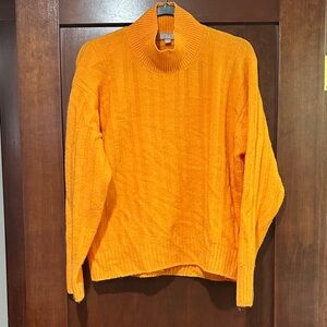J. Crew Vibrant Orange Turtleneck Sweater